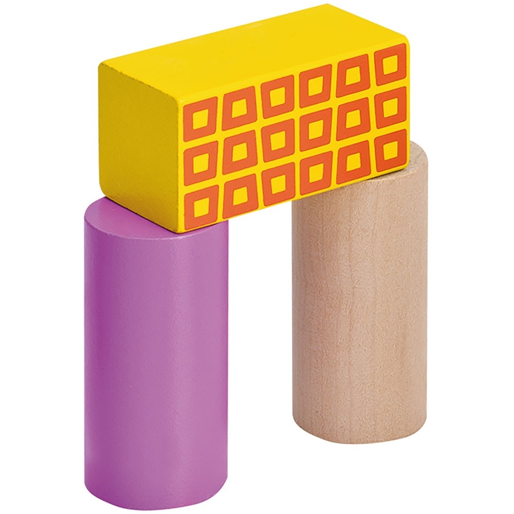 Jucarie Eichhorn Cuburi in galetusa Wooden Blocks 50 piese image 4