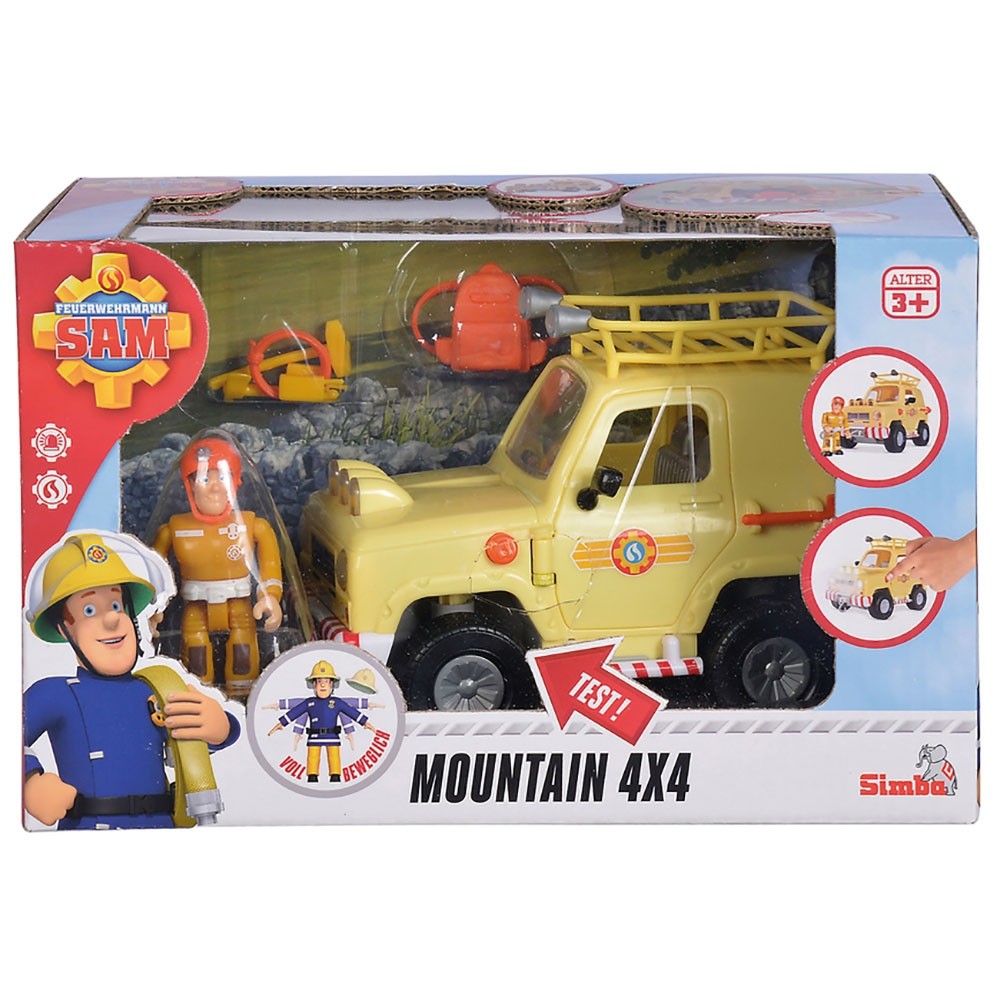 Masina Simba Fireman Sam Mountain 4x4 cu figurina si accesorii image 1
