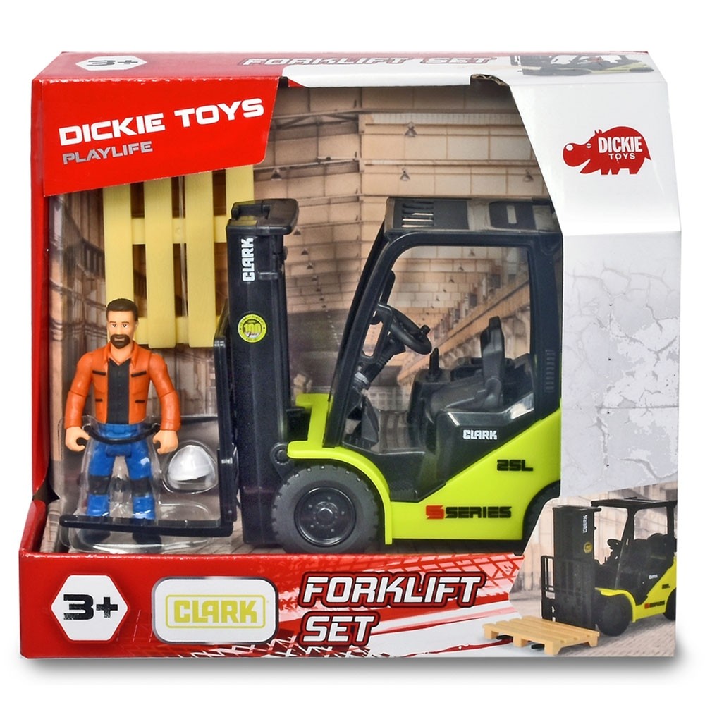 Stivuitor Dickie Toys Playlife Forklift cu figurina si accesorii image 1
