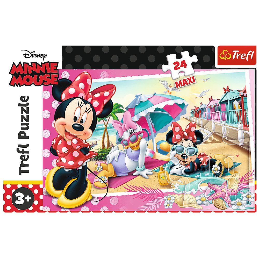 Puzzle Trefl Maxi Disney Minnie Mouse, Concediul lui Minnie 24 piese image 1