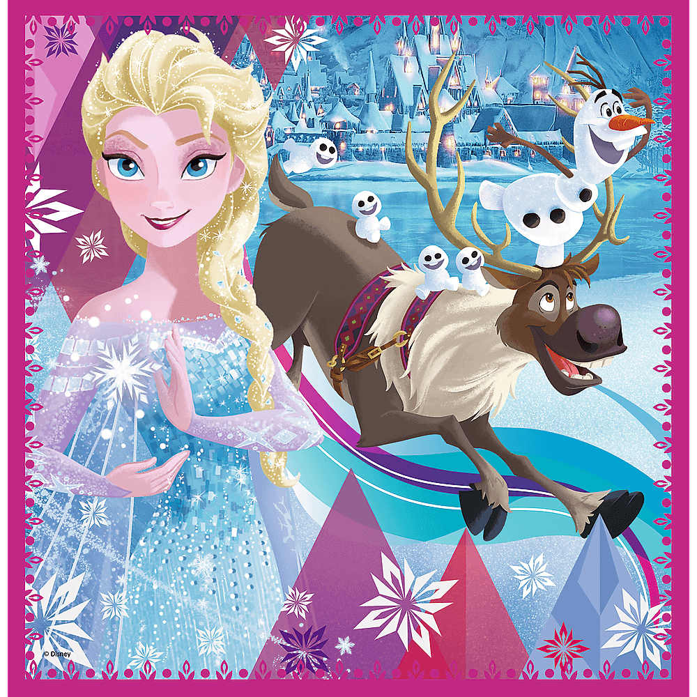 Set puzzle 3 in 1 Trefl Disney Frozen 2, Magia iernii, 1x20 piese, 1x36 piese, 1x50 piese image 3