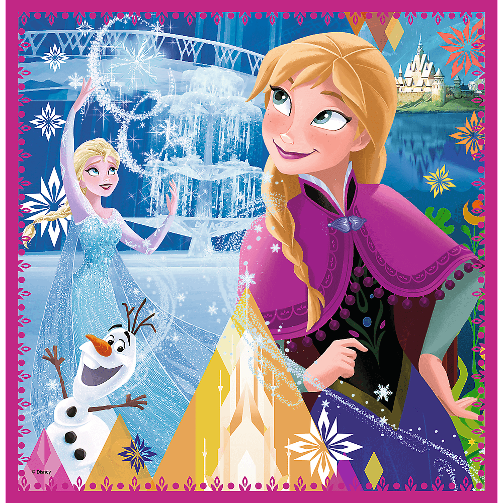 Set puzzle 3 in 1 Trefl Disney Frozen 2, Magia iernii, 1x20 piese, 1x36 piese, 1x50 piese image 4