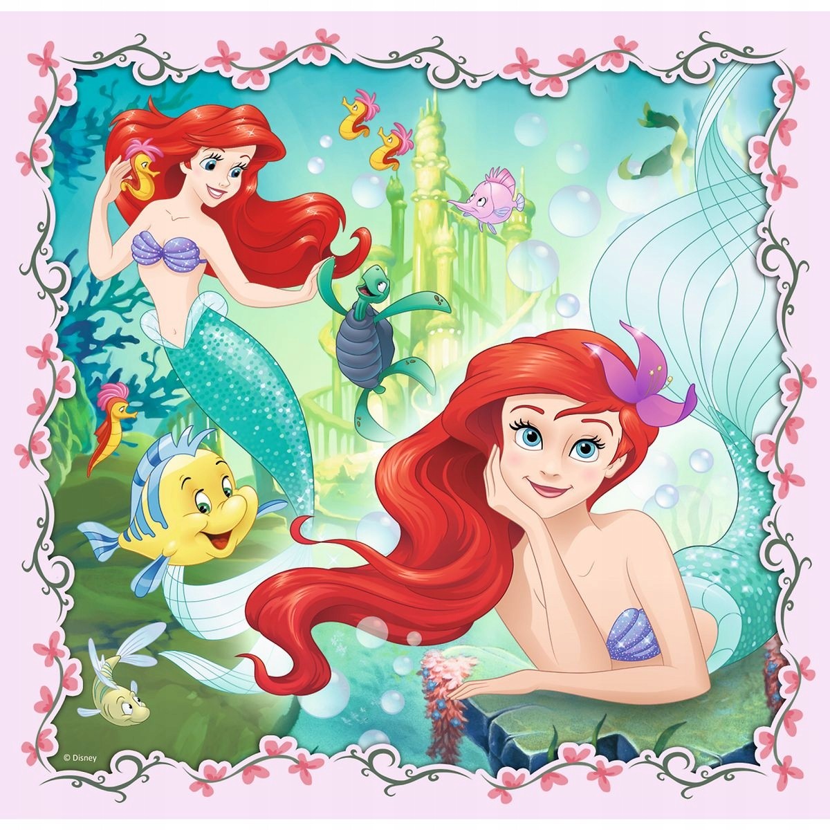Set puzzle 3 in 1 Trefl Disney Princess Rapunzel, Printesele Aurora si Ariel, 1x20 piese, 1x36 piese, 1x50 piese image 1