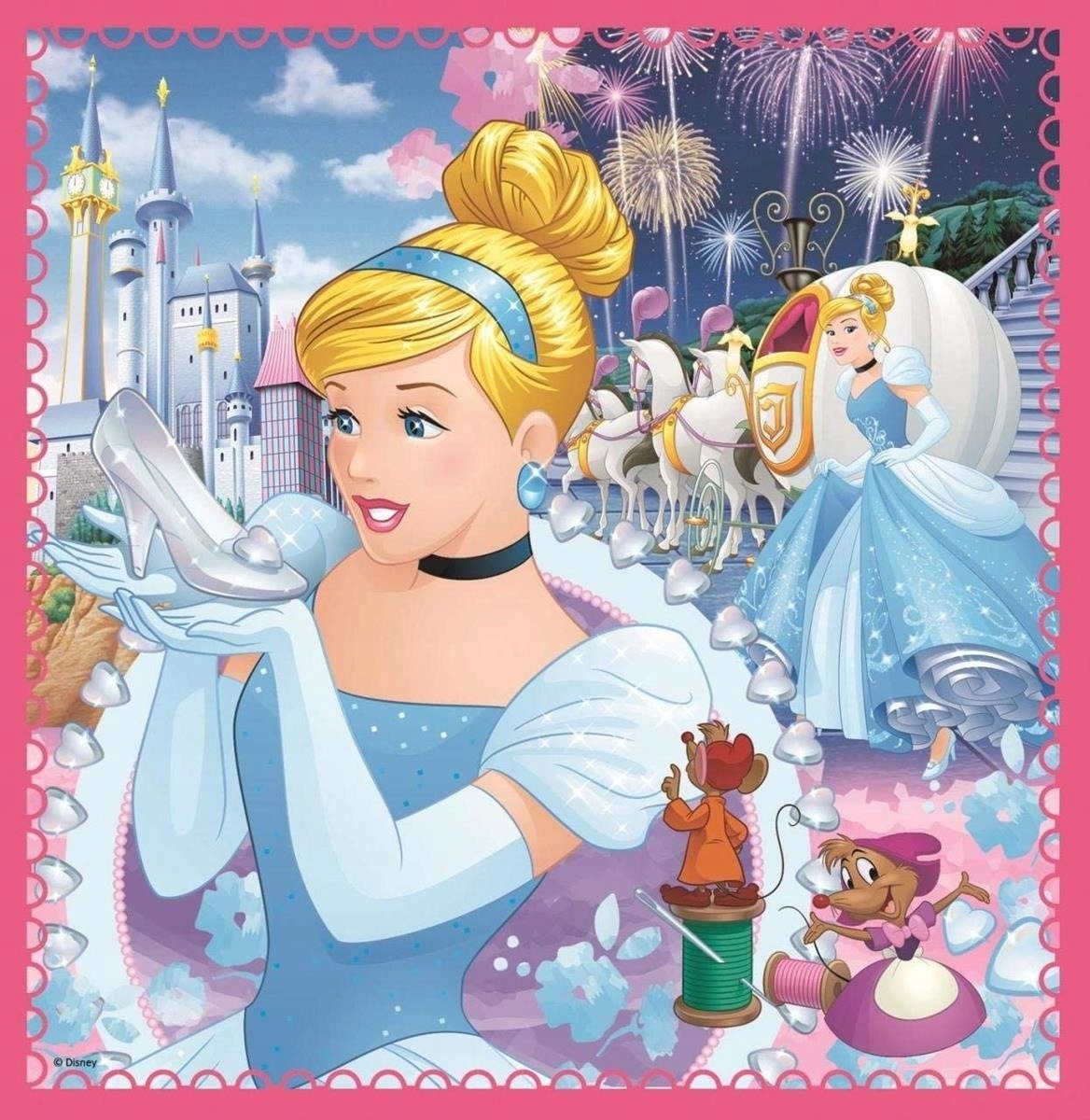 Set puzzle 3 in 1 Trefl Disney Princess, Lumea fermecata a printeselor, 1x20 piese, 1x36 piese, 1x50 piese image 3