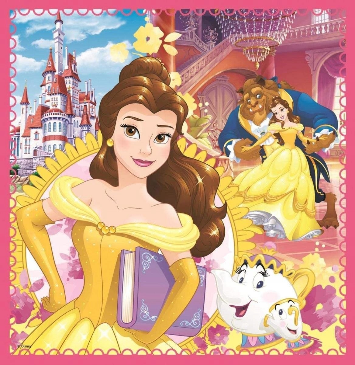 Set puzzle 3 in 1 Trefl Disney Princess, Lumea fermecata a printeselor, 1x20 piese, 1x36 piese, 1x50 piese image 4