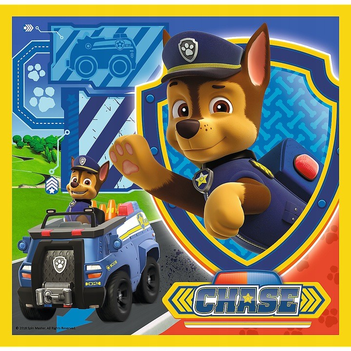 Set puzzle 3 in 1 Trefl Paw Patrol, Marshall Rubble si Chase, 1x20 piese, 1x36 piese, 1x50 piese image 1