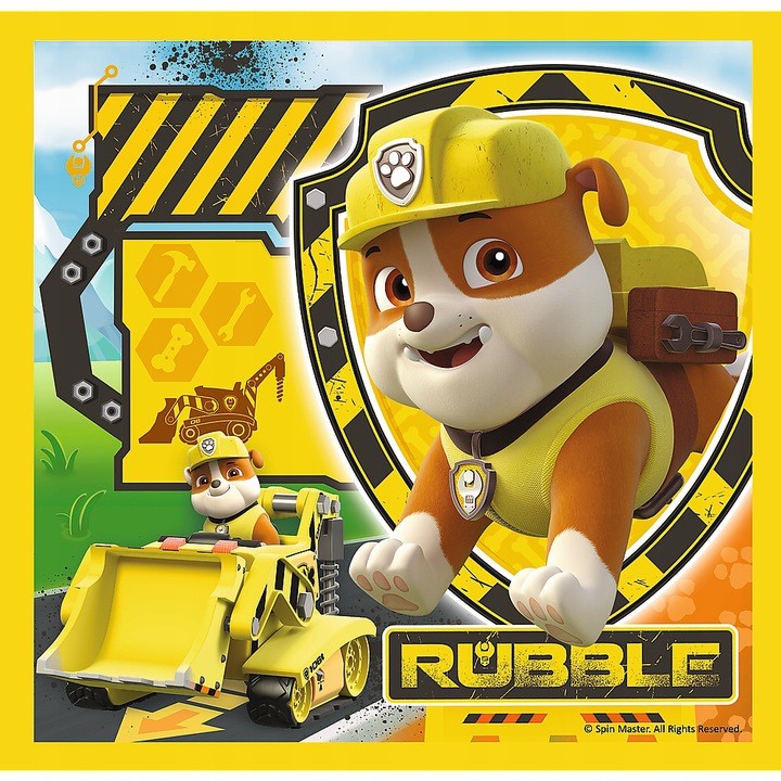 Set puzzle 3 in 1 Trefl Paw Patrol, Marshall Rubble si Chase, 1x20 piese, 1x36 piese, 1x50 piese image 2