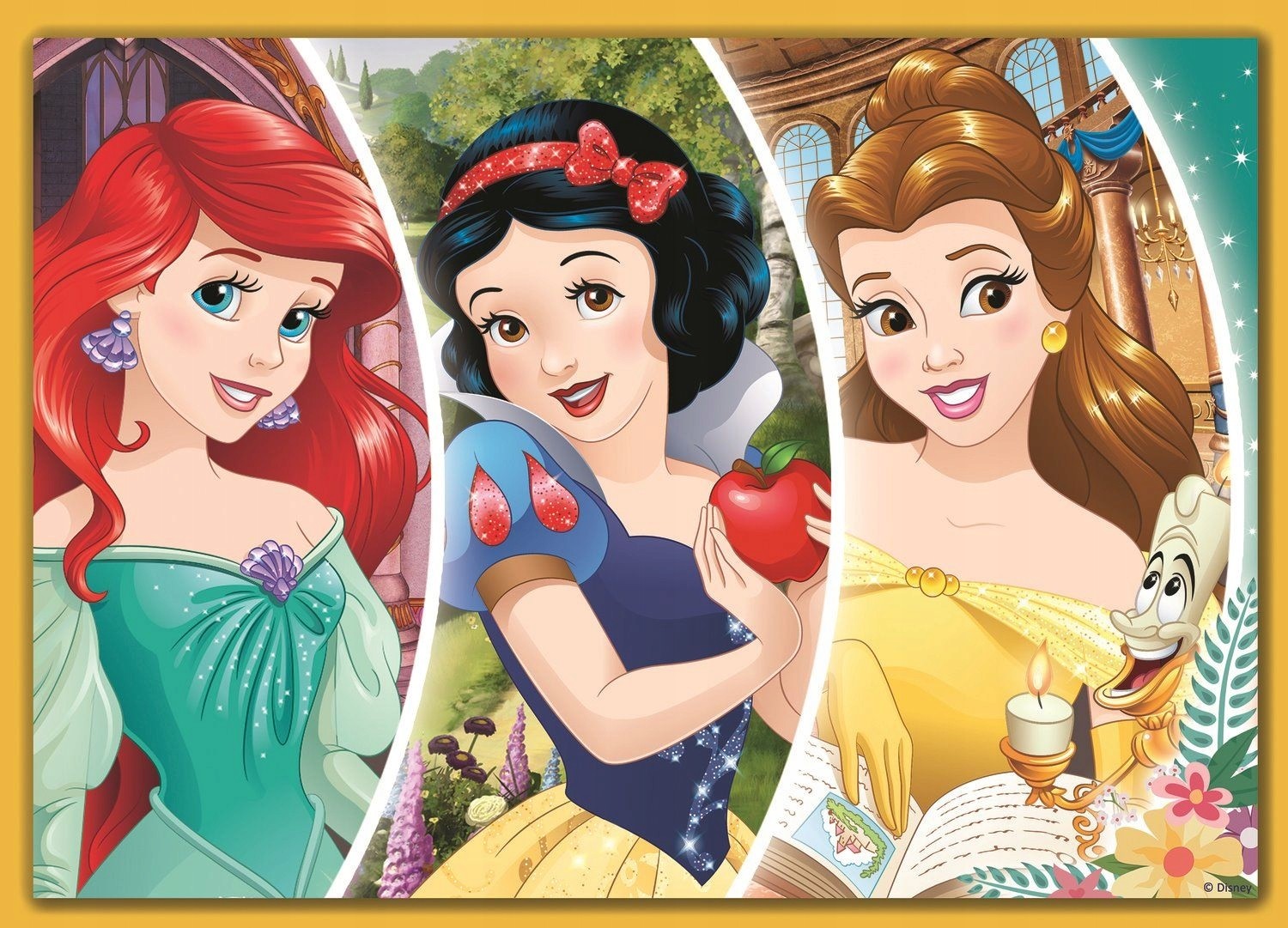 Set puzzle 4 in 1 Trefl Disney Princess, O zi fericita a Printeselor, 1x35 piese, 1x48 piese, 1x54 piese, 1x70 piese image 2