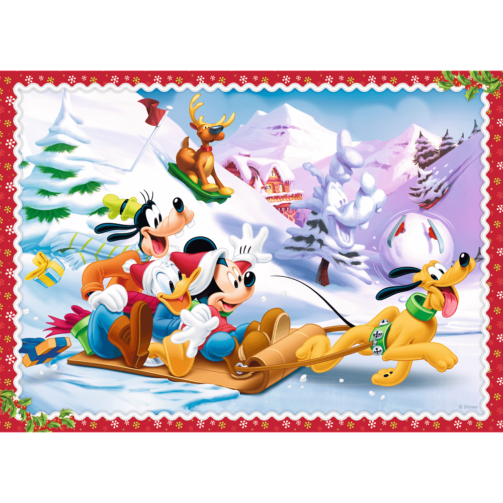 Set puzzle 4 in 1 Trefl Disney, Sarbatoarea Craciunului, 1x35 piese, 1x48 piese, 1x54 piese, 1x70 piese image 3
