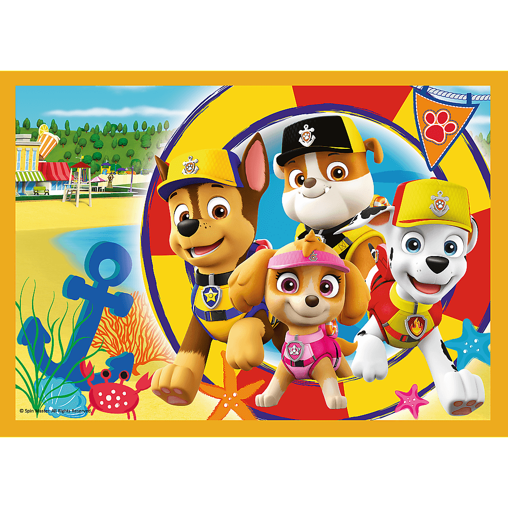 Set puzzle 4 in 1 Trefl Paw Patrol, Mereu punctual, 1x35 piese, 1x48 piese, 1x54 piese, 1x70 piese image 1