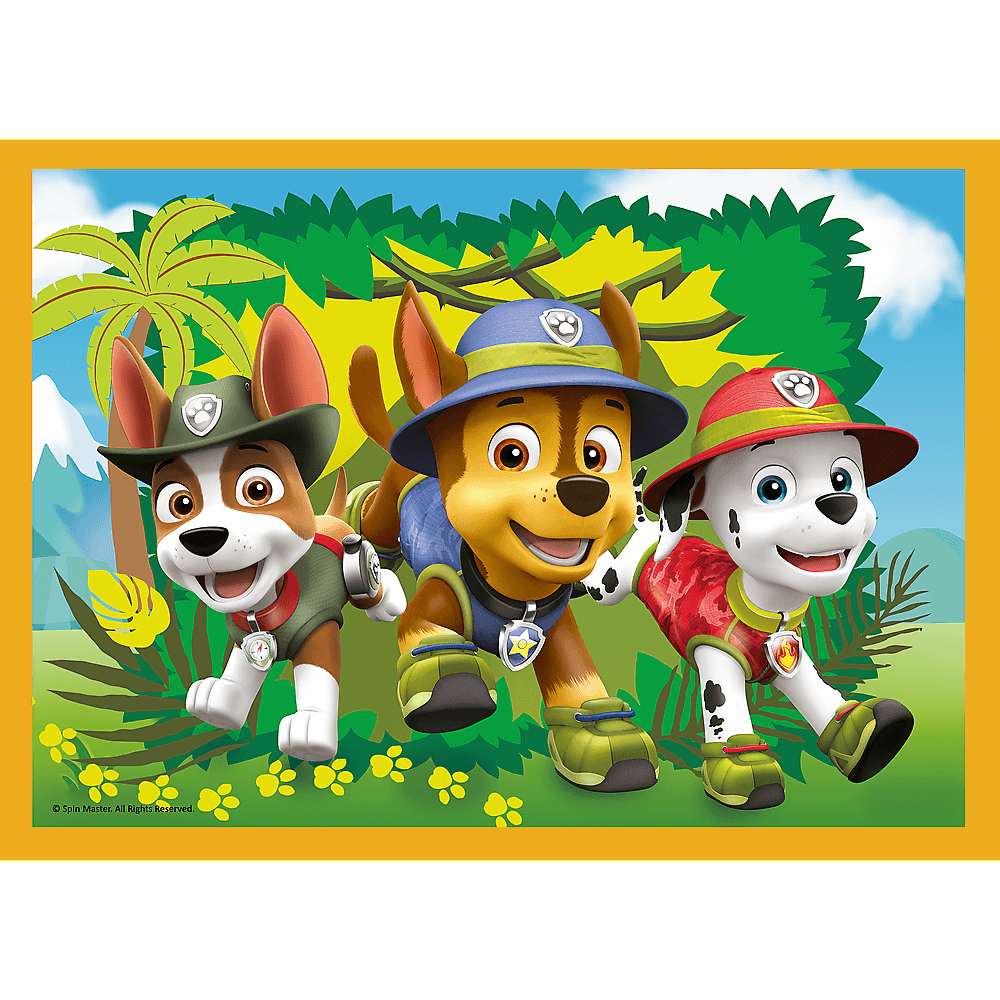 Set puzzle 4 in 1 Trefl Paw Patrol, Mereu punctual, 1x35 piese, 1x48 piese, 1x54 piese, 1x70 piese image 2