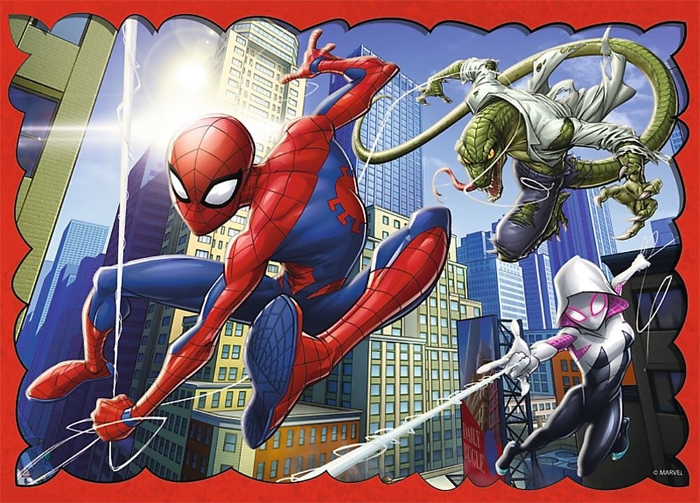 Set puzzle 4 in 1 Trefl Marvel Spider Man, Forta paianjenului, 1x35 piese, 1x48 piese, 1x54 piese, 1x70 piese image 3