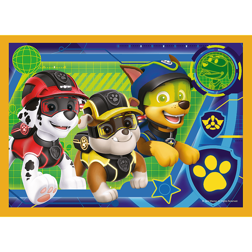 Set puzzle 4 in 1 Trefl Paw Patrol, Mereu punctual, 1x35 piese, 1x48 piese, 1x54 piese, 1x70 piese image 3