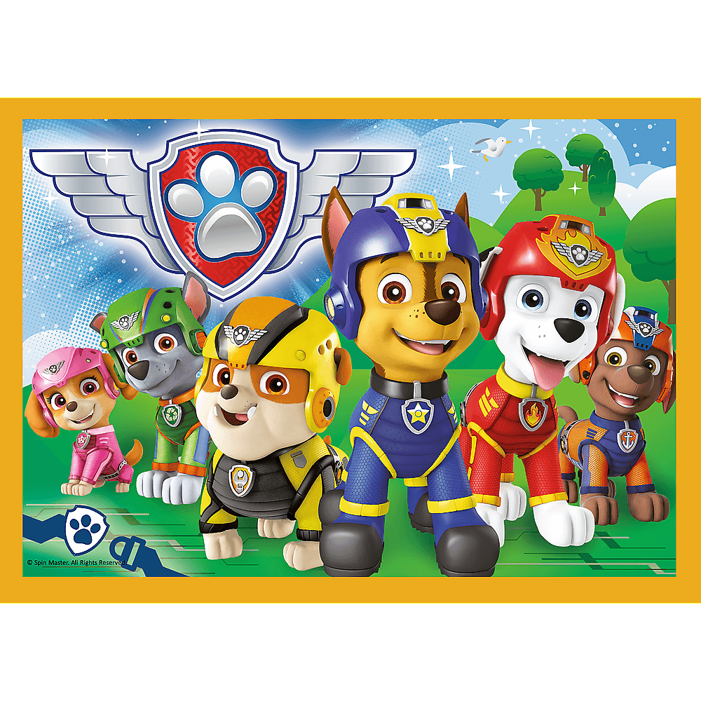 Set puzzle 4 in 1 Trefl Paw Patrol, Mereu punctual, 1x35 piese, 1x48 piese, 1x54 piese, 1x70 piese image 4
