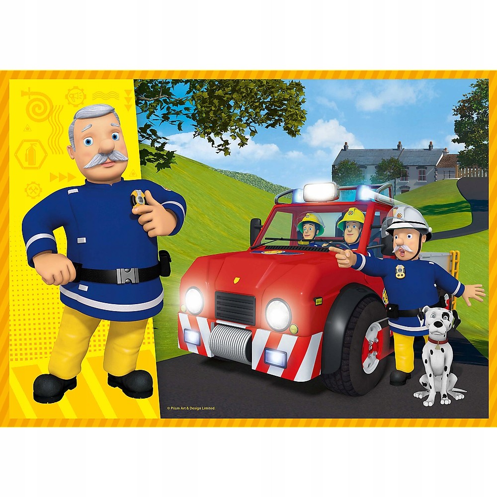 Set puzzle 4 in 1 Trefl Fireman Sam, Pompierul Sam in ajutor, 1x35 piese, 1x48 piese, 1x54 piese, 1x70 piese image 5