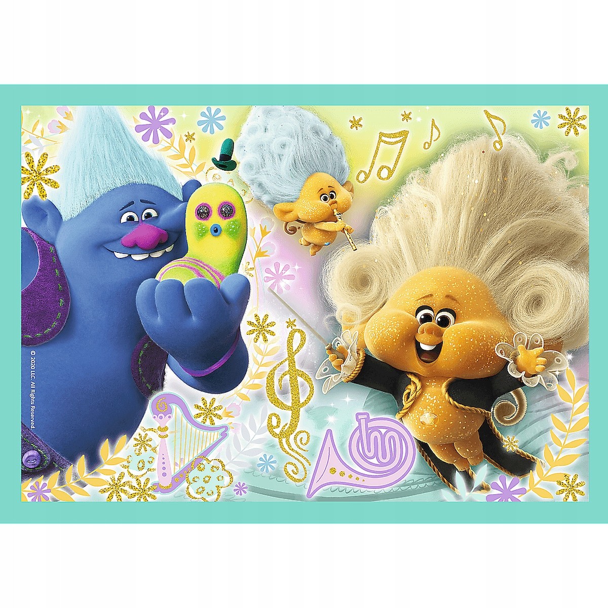 Set puzzle 4 in 1 Trefl DreamWorks Trolls, Turneul trolilor, 1x35 piese, 1x48 piese, 1x54 piese, 1x70 piese image 4