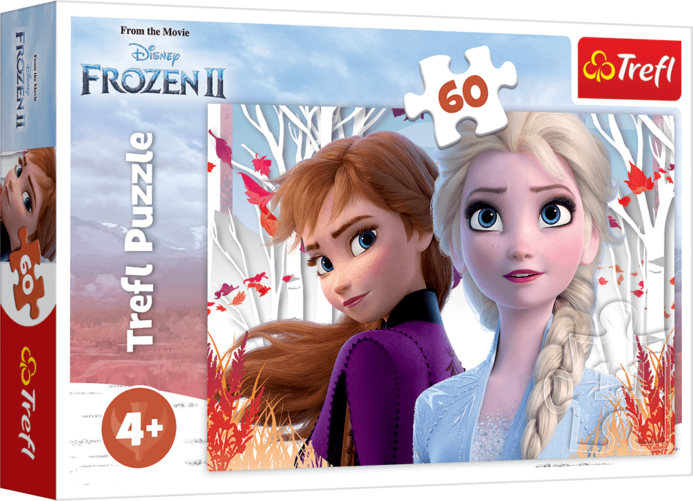 Puzzle Trefl Disney Frozen 2, Lumea fermecata a lui Anna si Elsa 60 piese