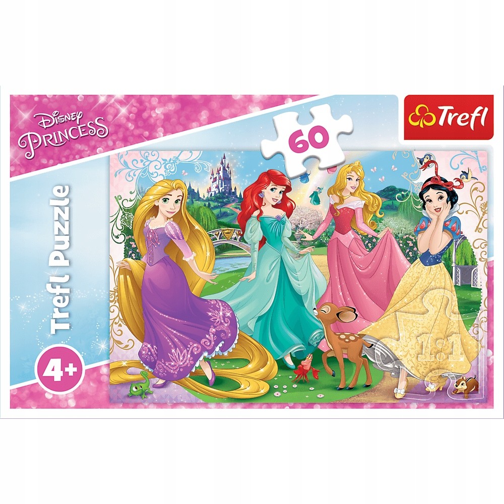 Puzzle Trefl Disney Princess, Frumoasele Printese 60 piese image 1