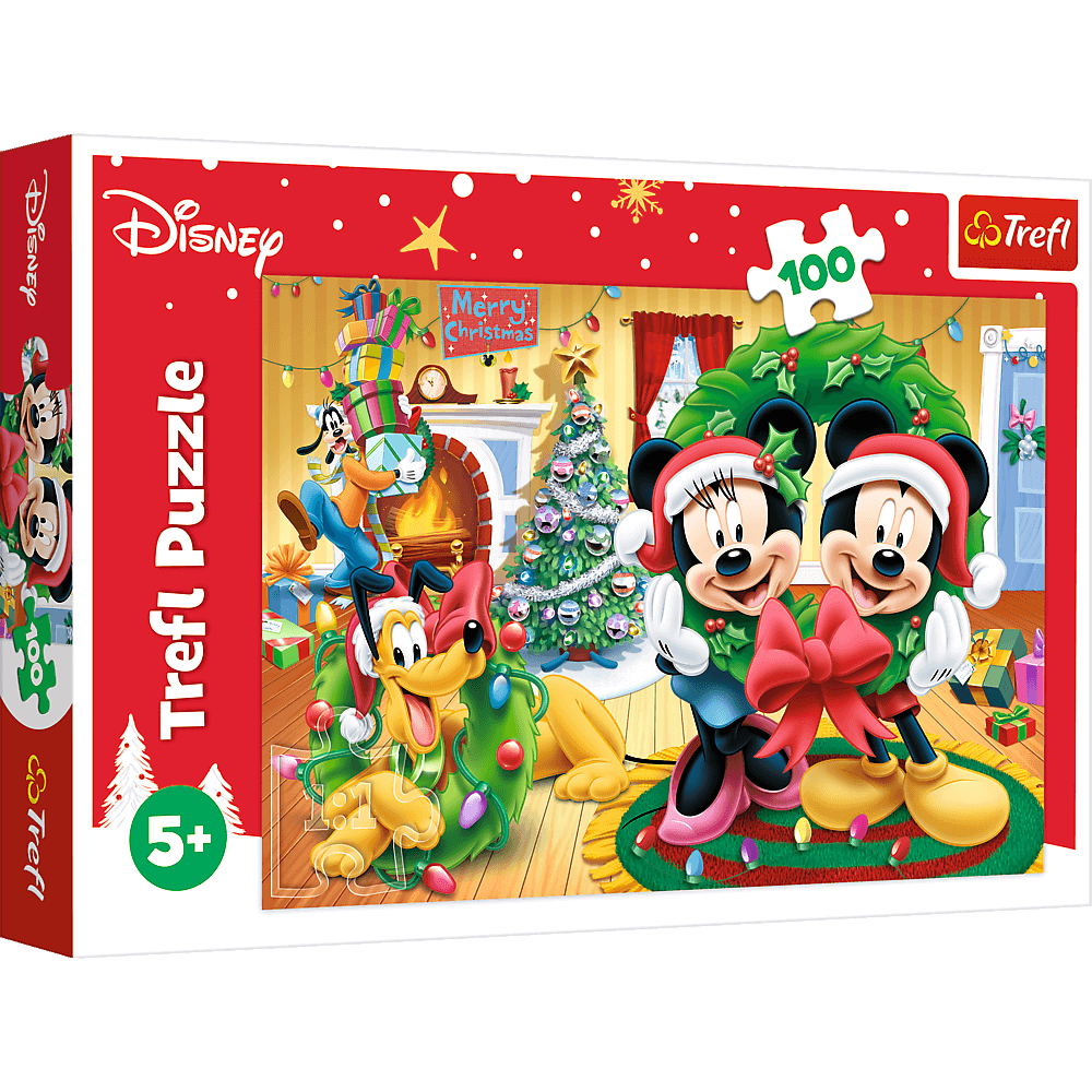 Puzzle Trefl Disney Mickey Mouse, Magia Craciunului 100 piese