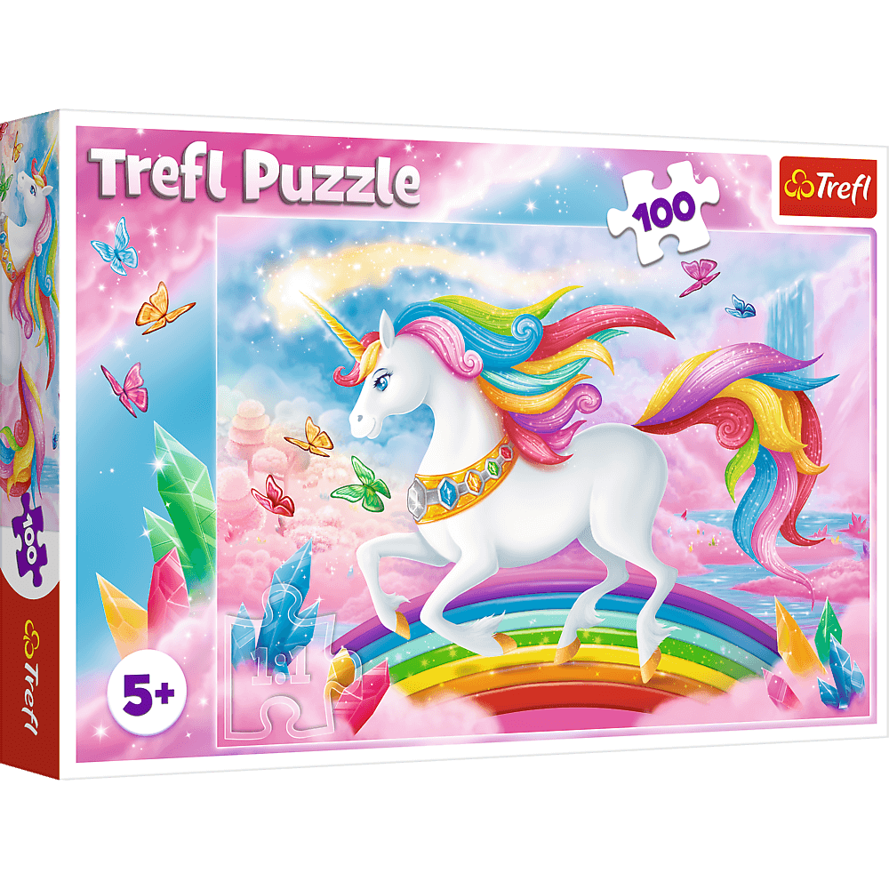 Puzzle Trefl Lumea de cristal a unicornilor 100 piese