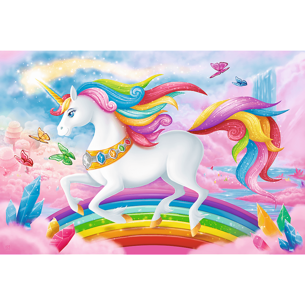 Puzzle Trefl Lumea de cristal a unicornilor 100 piese image 1