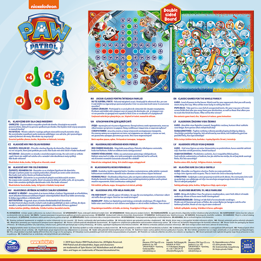 Joc Trefl Paw Patrol, Patrula Catelusilor 2 in 1 Ludo si Cursa image 2