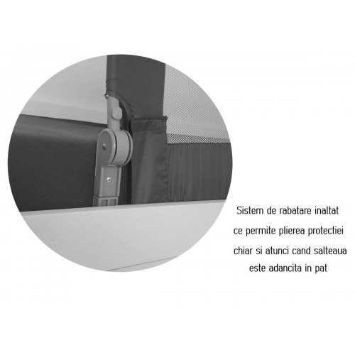 Protectie pat rabatabila pentru somiera adancita 150 cm alb image 4