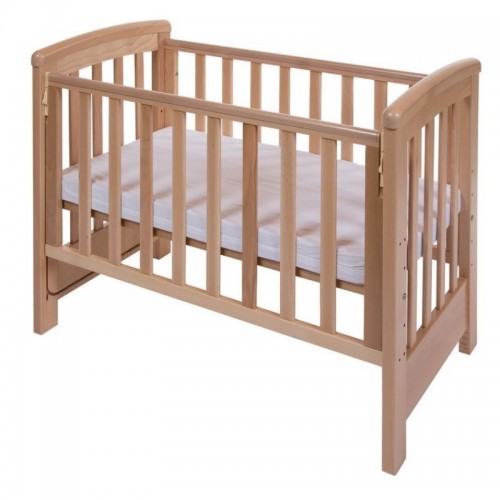 Patut co-sleeping 85x48 cm cu laterala culisanta Dreamy Mini Natur + saltea image 5