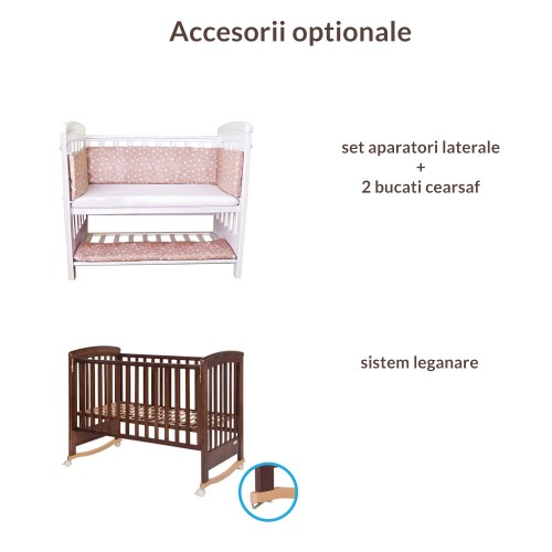 Patut co-sleeping 85x48 cm cu laterala culisanta Dreamy Mini Alb + saltea image 9