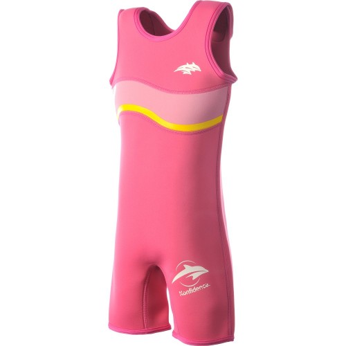 Costum inot copii din neopren Warma Wetsuit Pink 6-7 ani image 3