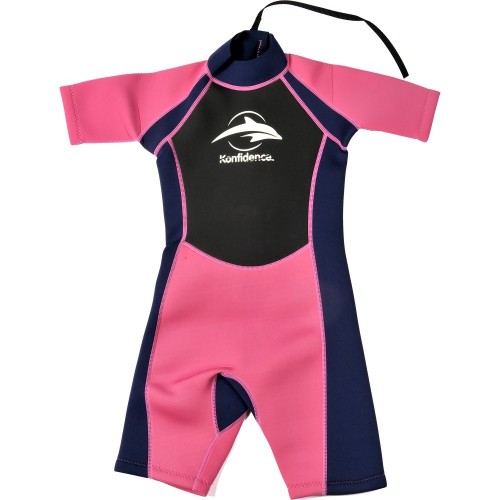 Costum inot din neopren pentru copii Shorty Wetsuit pink 5-6 ani image 1