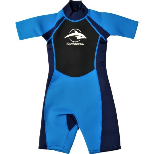 Costum inot din neopren pentru copii Shorty Wetsuit blue 7-8 ani image 1