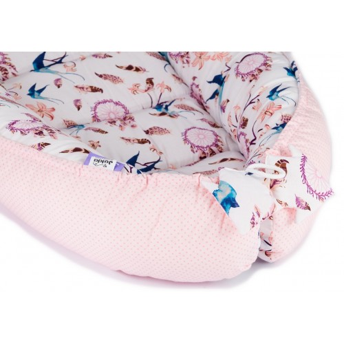 Cosulet bebelus pentru dormit Baby Nest Cocoon XL 90x50 cm Swallows