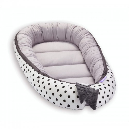 Cosulet bebelus pentru dormit Baby Nest Cocoon XL 90x50 cm Peas