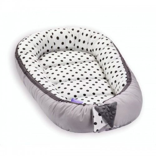 Cosulet bebelus pentru dormit Baby Nest Cocoon XL 90x50 cm Peas image 3