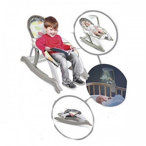 Winfun - Balansoar cu vibratii Rainbow, cu inregistrare voce, senzor de sunet si carusel detasabil image 1