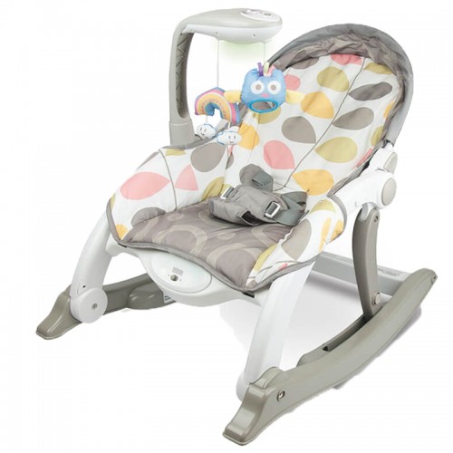 Winfun - Balansoar cu vibratii Rainbow, cu inregistrare voce, senzor de sunet si carusel detasabil image 8
