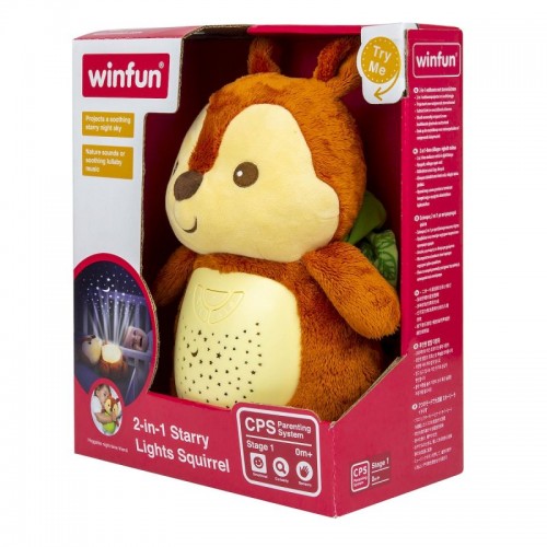 Winfun - Lampa de veghe muzicala cu proiector multicolor Squirrel image 1
