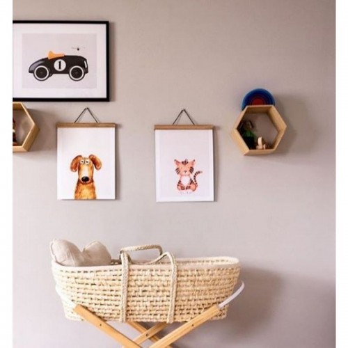 Cosulet bebe pentru dormit handmade din material ecologic Baby natur include stand image 4