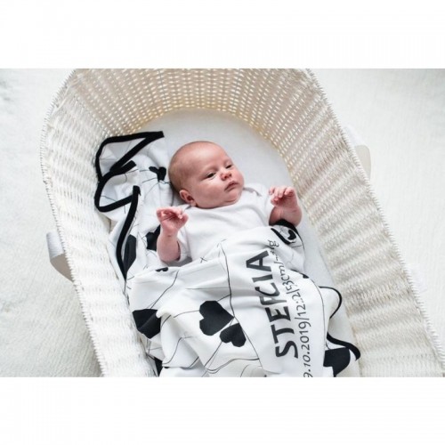 Cosulet bebe pentru dormit handmade din material ecologic Baby alb image 4