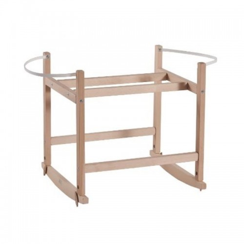 Cosulet bebe pentru dormit handmade din material ecologic Ahoj Baby natur, include stand cu sistem de leganare image 2