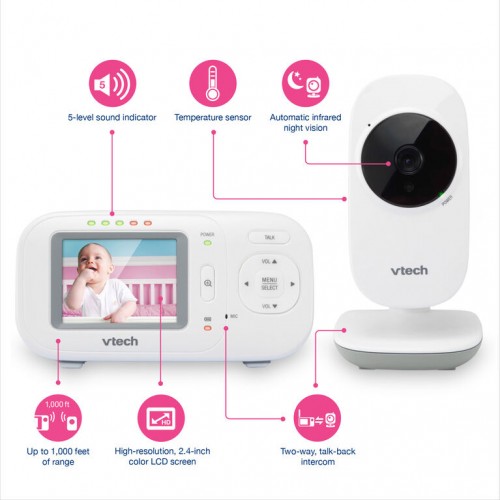 Videointerfon digital bidirectional 2.4 inch VM2251, raza actiune 300 m image 2