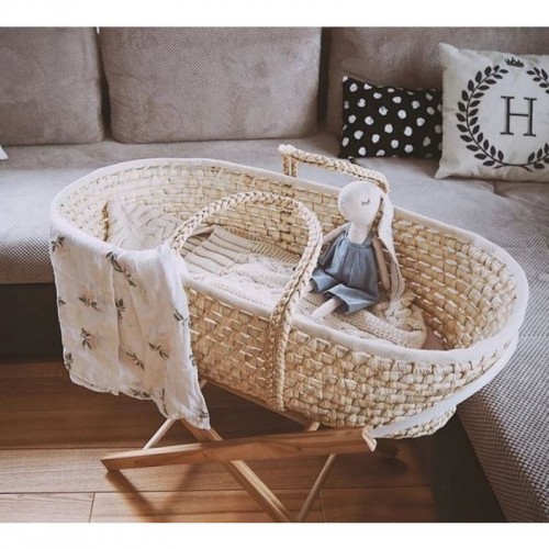 Cosulet bebe pentru dormit handmade din material ecologic Baby natur image 10