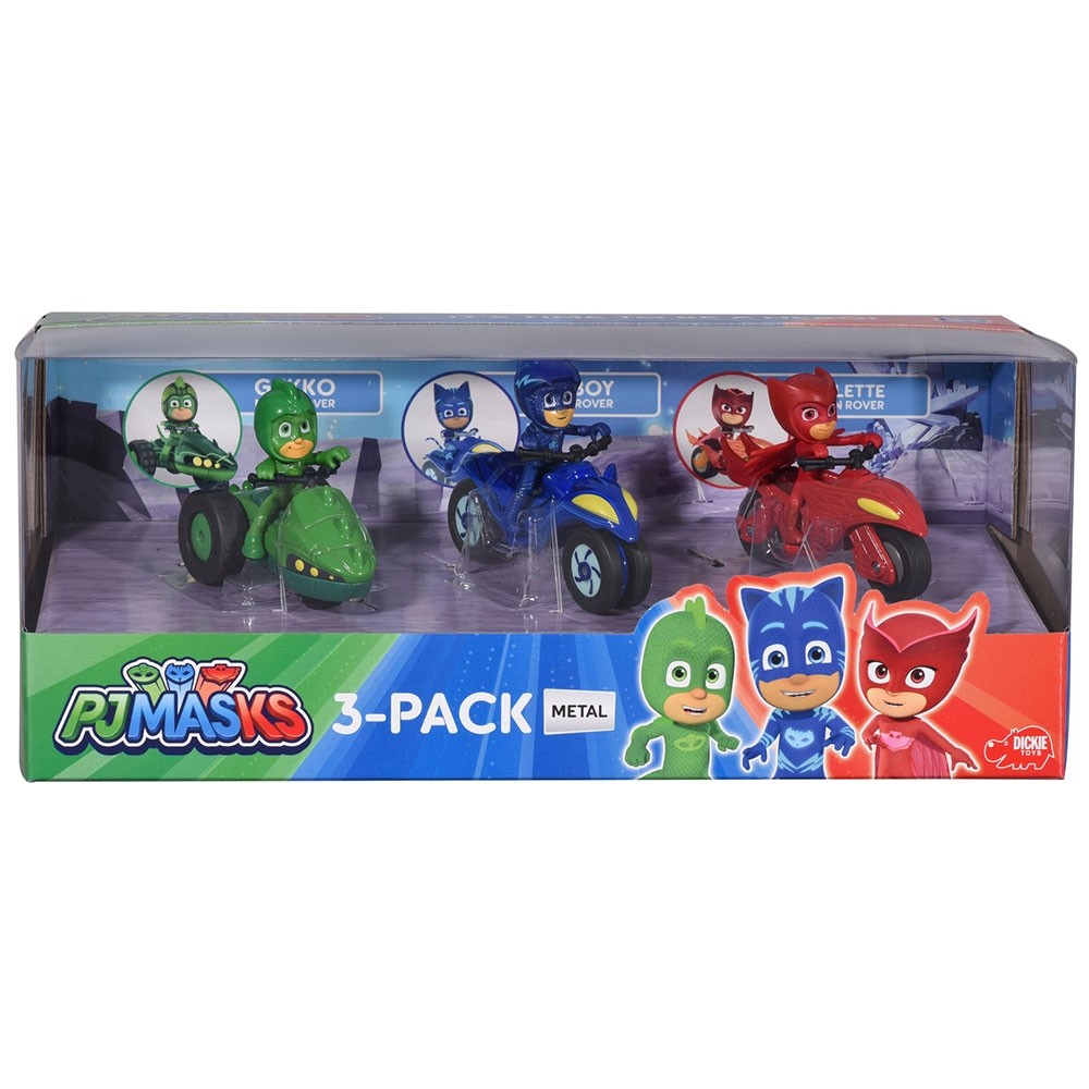 Set Dickie Toys 3 Motociclete Eroi in Pijama cu 3 figurine image 1