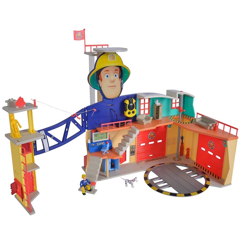 Jucarie Simba Statie de pompieri Fireman Sam, Sam Ultimate Firestation XXL cu figurina si accesorii