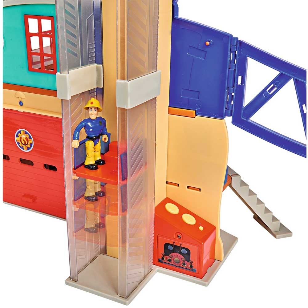 Jucarie Simba Statie de pompieri Fireman Sam, Sam Ultimate Firestation XXL cu figurina si accesorii image 9