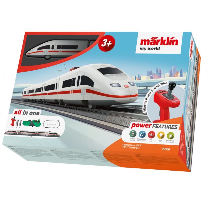 Tren de calatori cu telecomanda si accesorii ICE 3 Starter Set