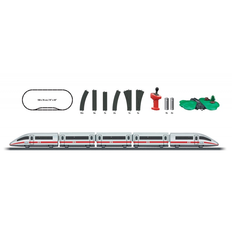 Tren de calatori cu telecomanda si accesorii ICE 3 Starter Set image 1