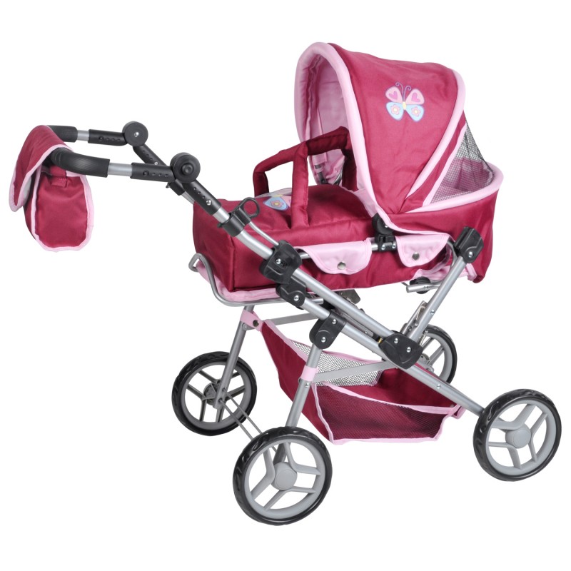 Carucior pentru papusi cu maner reversibil Mioux Sweet Butterfly