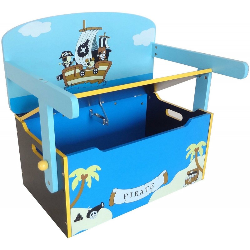 Mobilier 2 in 1 pentru depozitare jucarii Blue Pirate